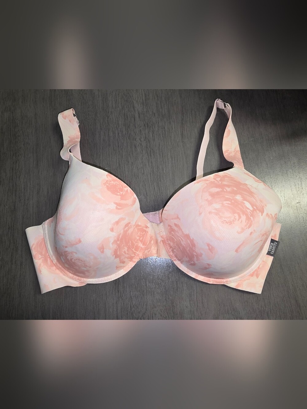 Vince Camuto Pink Floral Molded T-Shirt Bra